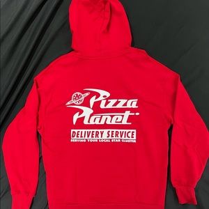 Disney Store Pizza Hoodie Toy Story Large Red